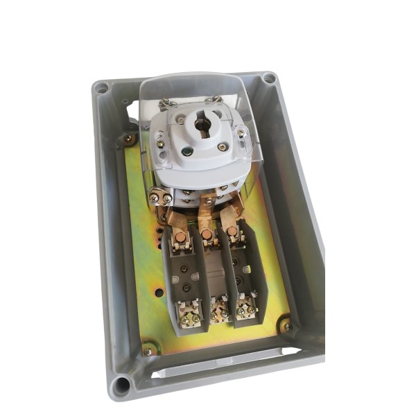 Interruptor seccionador Palazzoli 293053 CAM 4p 100a fnh00 con base portafusibles en contenedor termoendurecible ip65